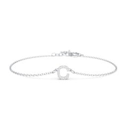 Pavé Initial Bracelet - C