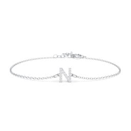 Pavé Initial Bracelet - N
