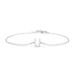 PavΓ© Initial Bracelet - U