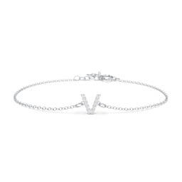 Pavé Initial Bracelet - V