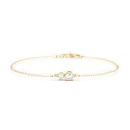 Generations 2-Stone Bezel Set Mother's Bracelet