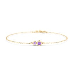 Generations 2-Stone Bezel Set Mother's Bracelet