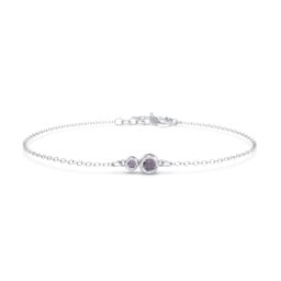 Generations 2-Stone Bezel Set Mother's Bracelet