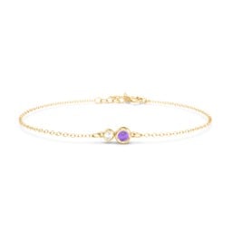 Generations 2-Stone Bezel Set Mother's Bracelet