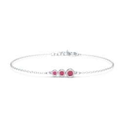 Generations 3-Stone Bezel Set Mother's Bracelet