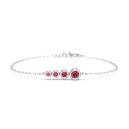Generations 4-Stone Bezel Set Mother's Bracelet