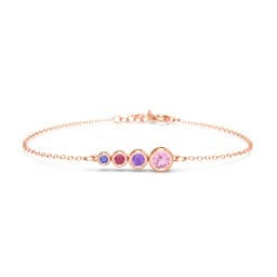 Generations 4-Stone Bezel Set Mother's Bracelet