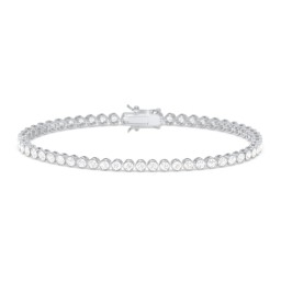 Round Cubic Zirconia Tennis Bracelet in 925 Sterling Silver