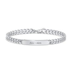 Engravable 7" Curb Link ID Bracelet