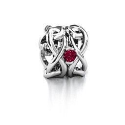 Infinity Locks with Stones Bracelet Charm