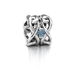 Infinity Locks with Stones Bracelet Charm