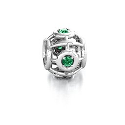 Portal Escapes Bracelet Charm in 925 Sterling Silver with Emerald