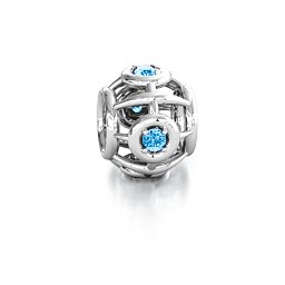 Portal Escapes Bracelet Charm in 925 Sterling Silver with Blue Topaz