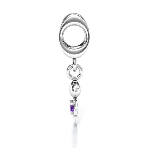 Happy Boy Bracelet Charm – Sterling Silver with Amethyst