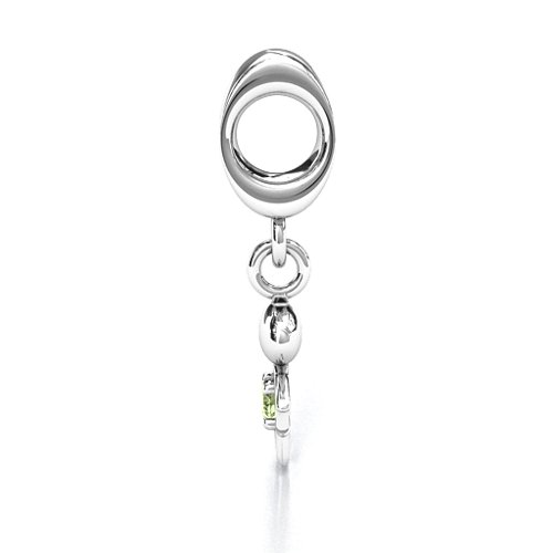Happy Boy Bracelet Charm – Sterling Silver with Peridot
