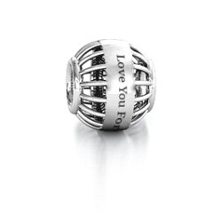 All Caged Up Bracelet Charm – Sterling Silver