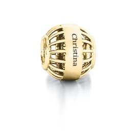 All Caged Up Bracelet Charm in 10K Solid Yellow Gold