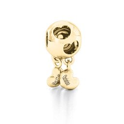 Double Cut Out Floating Hearts Bracelet Charm