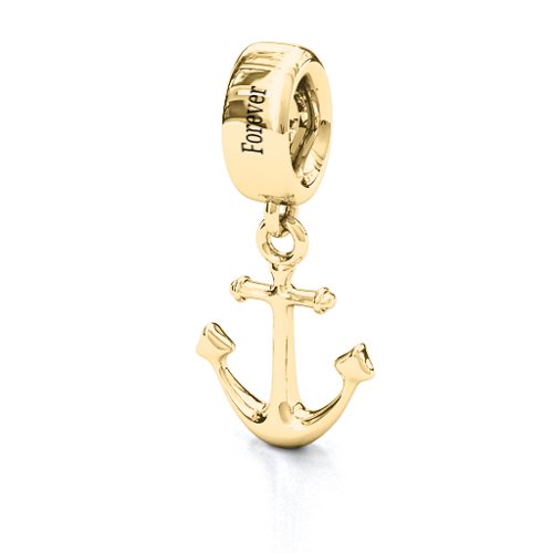 Anchor Bracelet Charm – 10K Yellow Gold