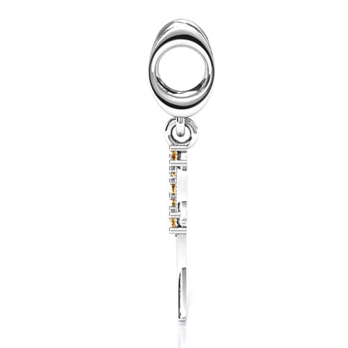 Wing With Stones Bracelet Charm