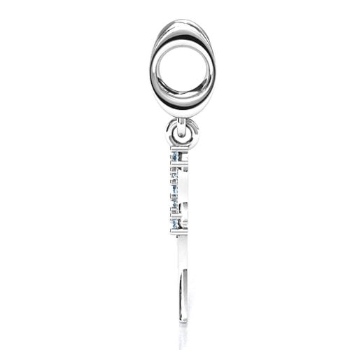 Wing With Stones Bracelet Charm