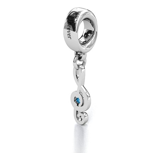 Dance With Me Bracelet Charm – Sterling Silver with Blue Topaz