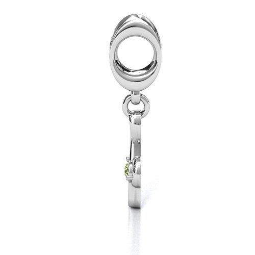 Dance With Me Bracelet Charm – Sterling Silver with Peridot