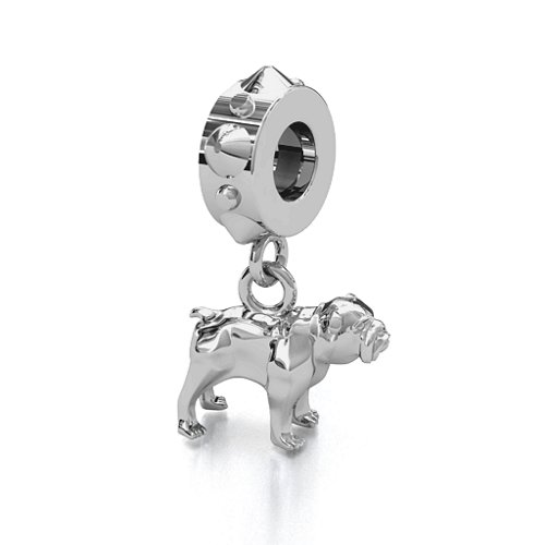 Puppy Bracelet Charm – Sterling Silver