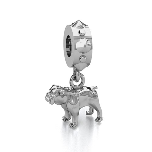 Puppy Bracelet Charm – Sterling Silver
