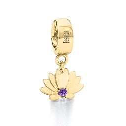 Splendid Lotus Flower Bracelet Charm
