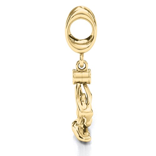 One Legged King Pigeon Yoga Bracelet Charm