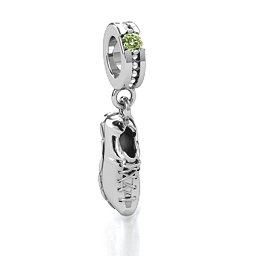 Running Free Bracelet Charm in 925 Sterling Silver with Peridot