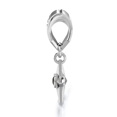 My Hero - Canada Flag Bracelet Charm – Sterling Silver with Smokey Quartz
