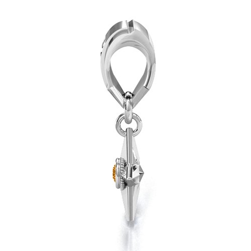 My Hero - Canada Flag Bracelet Charm – Sterling Silver with Citrine