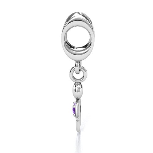 My Man Bracelet Charm – Sterling Silver with Amethyst