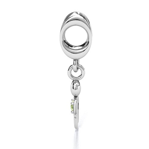 My Man Bracelet Charm – Sterling Silver with Peridot