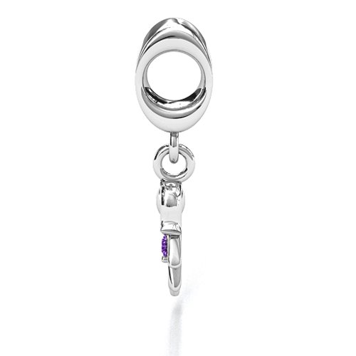 Perfect Woman Bracelet Charm – Sterling Silver with Amethyst