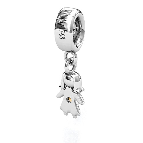 Perfect Woman Bracelet Charm – Sterling Silver with Citrine