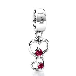 Double Heart Nest Bracelet Charm