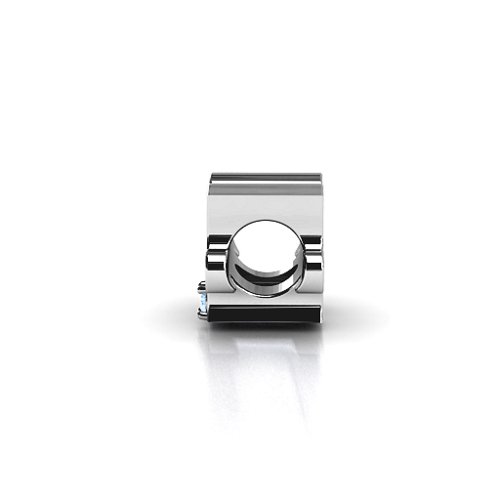 Puzzle Piece of your Heart Bracelet Charm – Sterling Silver with Aquamarine