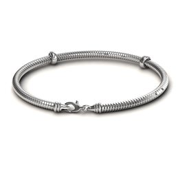 7.5" Silver Snake Bracelet in 925 Sterling Silver