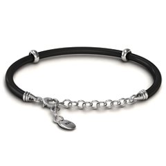 7.5" Leather Snake Bracelet with 1.5" Extender