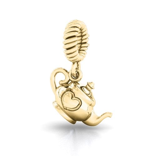 Teapot with Hearts Bracelet Charm