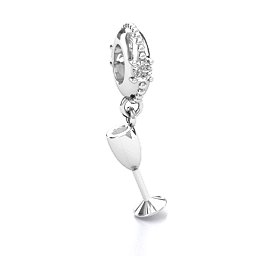 Raise Your Champagne Flute Bracelet Charm