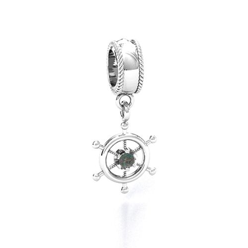 Ship's Wheel Bracelet Charm