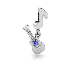 Music Lovers Bracelet Charm – Sterling Silver with Citrine