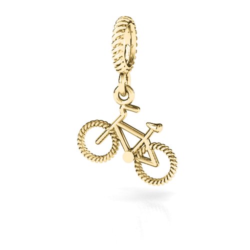 Bicycle Bracelet Charm – 10K Yellow Gold