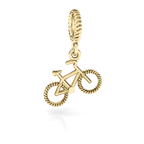 Bicycle Bracelet Charm – 10K Yellow Gold