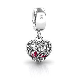 A Mother's Love Caged Bracelet Charm