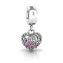 A Mother's Love Caged Bracelet Charm